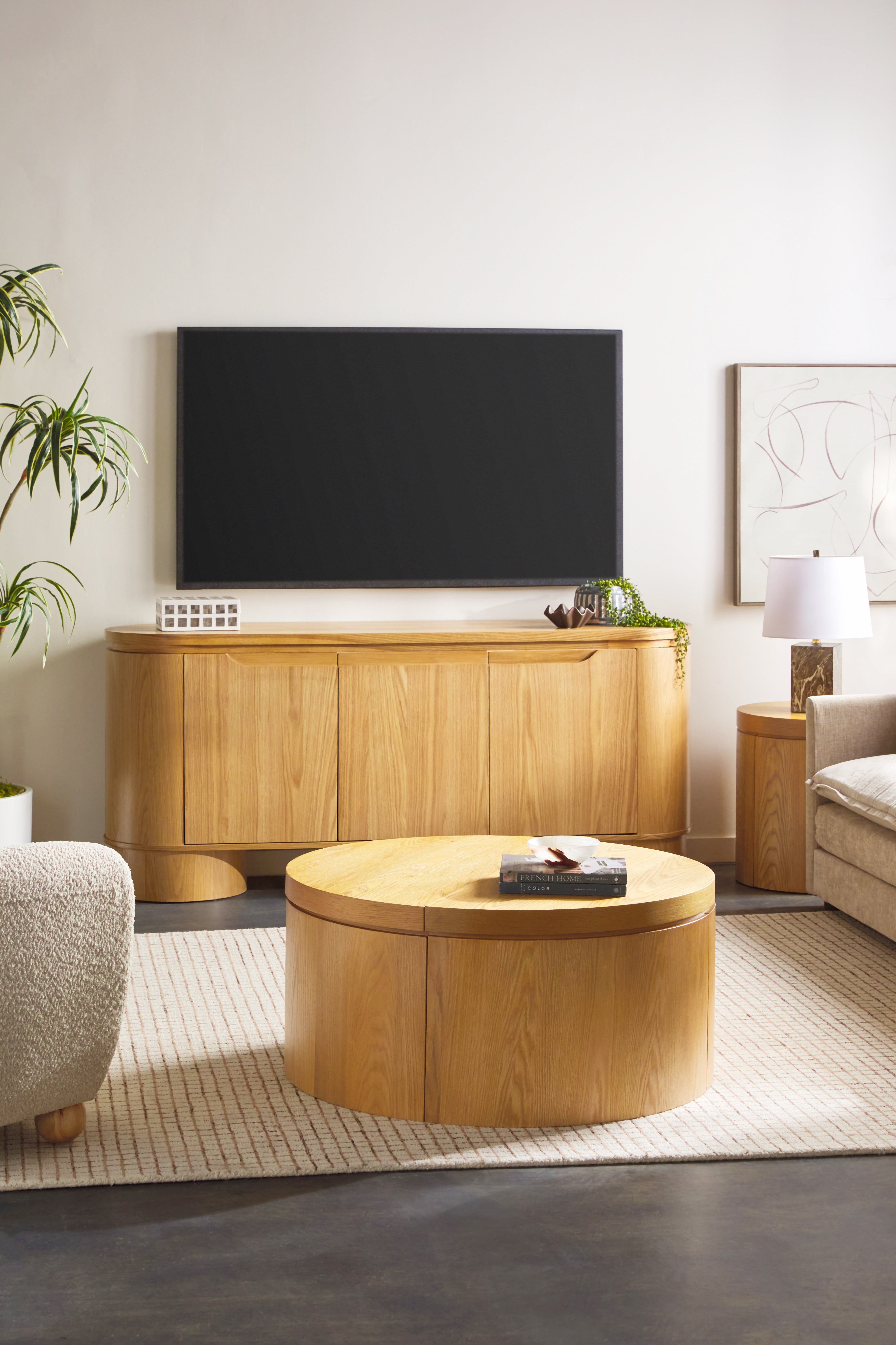 Maya Collection: Curved Sideboards, Entryway & Side Tables