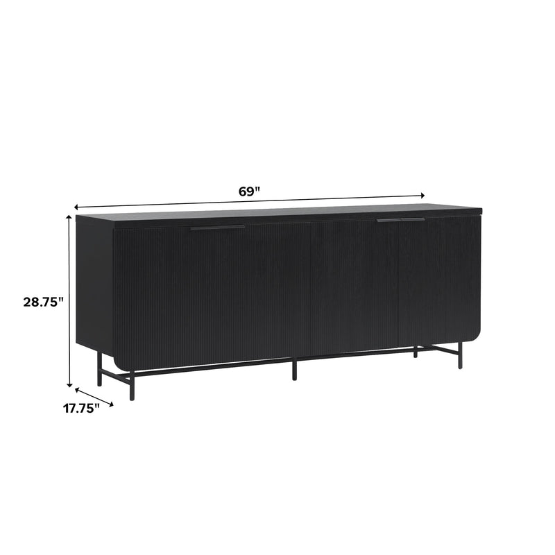 Reema Scandinavian Sideboard Accent Cabinet / TV Stand or Side Table Dining / Kitchen Walker Edison 