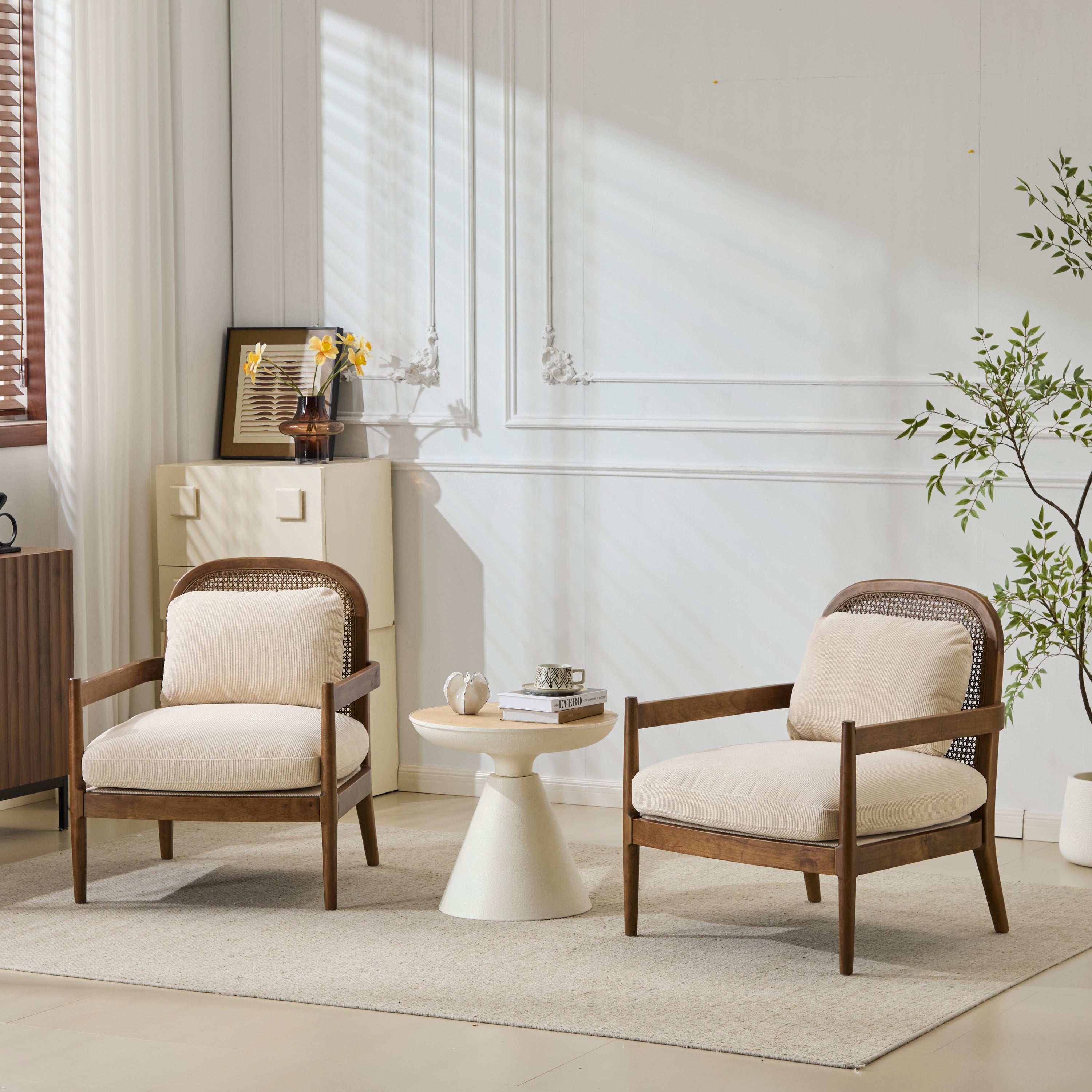 Set of 2 Mid-Century Modern Accent Chairs | Walker Edison