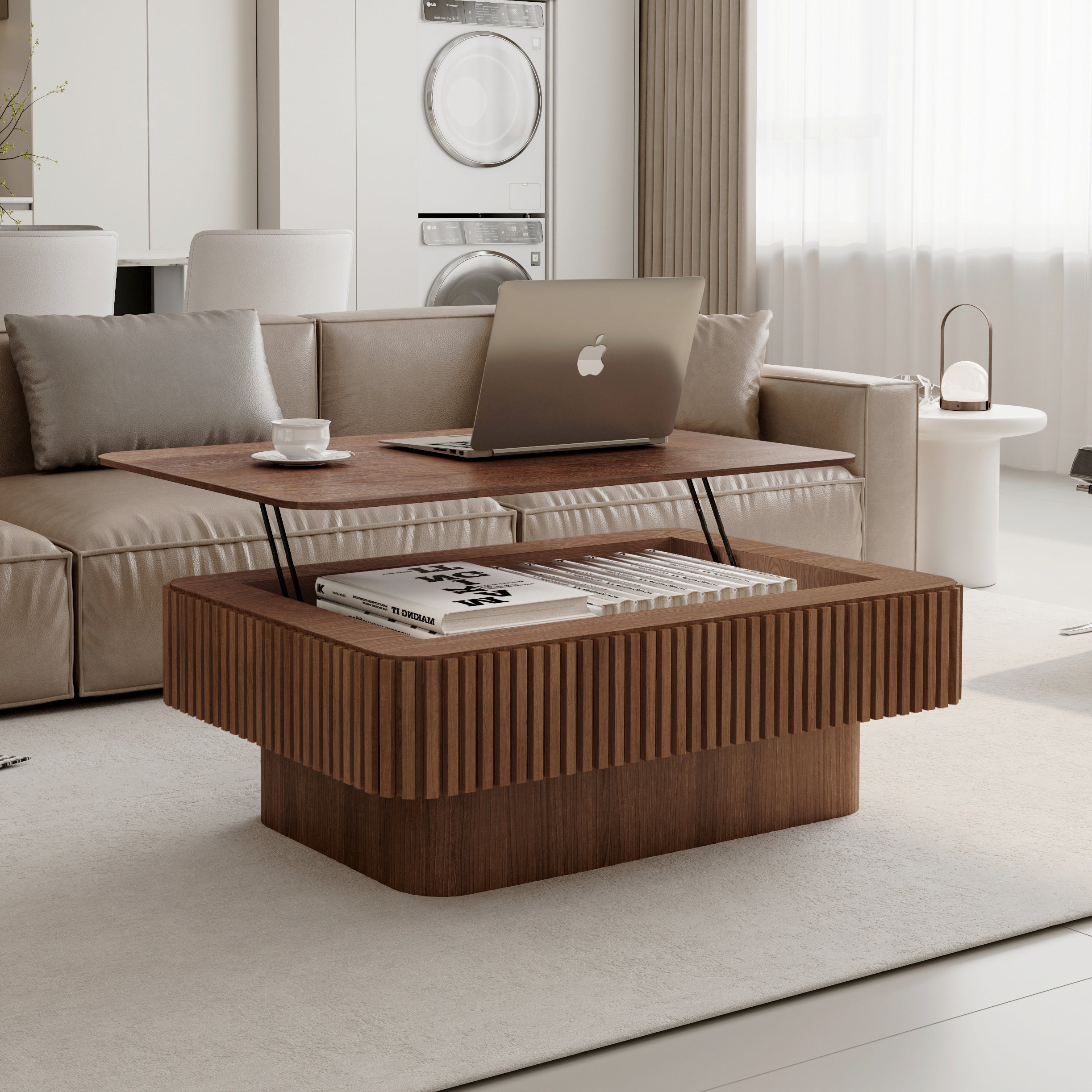 Modern Fluted Lift-top 38.6' Coffee Table – Walker Edison