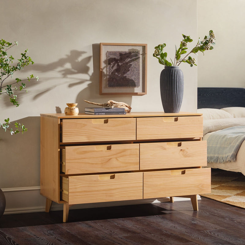 Sloane Mid Century Modern Solid Wood Dresser Bedroom Walker Edison 