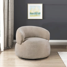 Modern Curve Plush Swivel Accent Chair