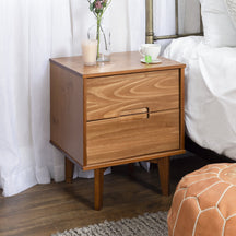 Sloane Mid Century Modern Solid Wood Nightstand Bedroom Walker Edison