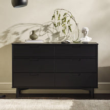 Mid-Century Modern Dresser | Mid-Century Modern Chest | Mid-Century Modern Wood Dresser | Solid Wood Dresser | 6-Drawer Dresser | Dresser | Walker Edison