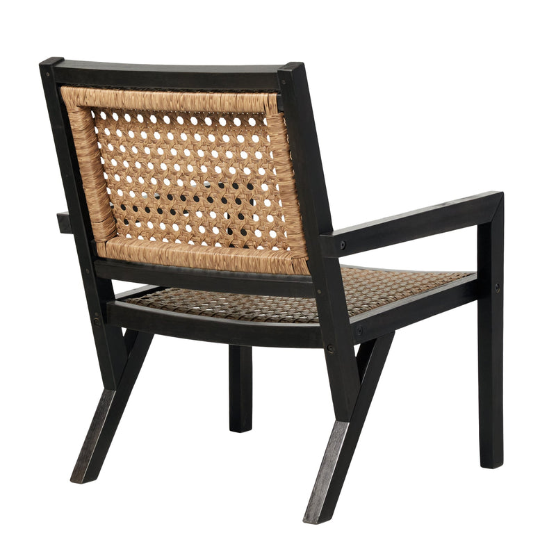 Boho Solid Wood Outdoor Accent Chair Living Room Walker Edison 