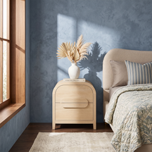 Chantelle Modern Curve Design 2-Drawer Nightstand