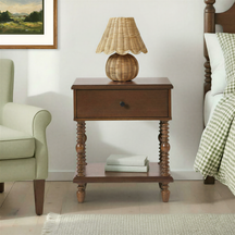 Traditional Vivienne Easy Assembly Solid Wood Nightstand