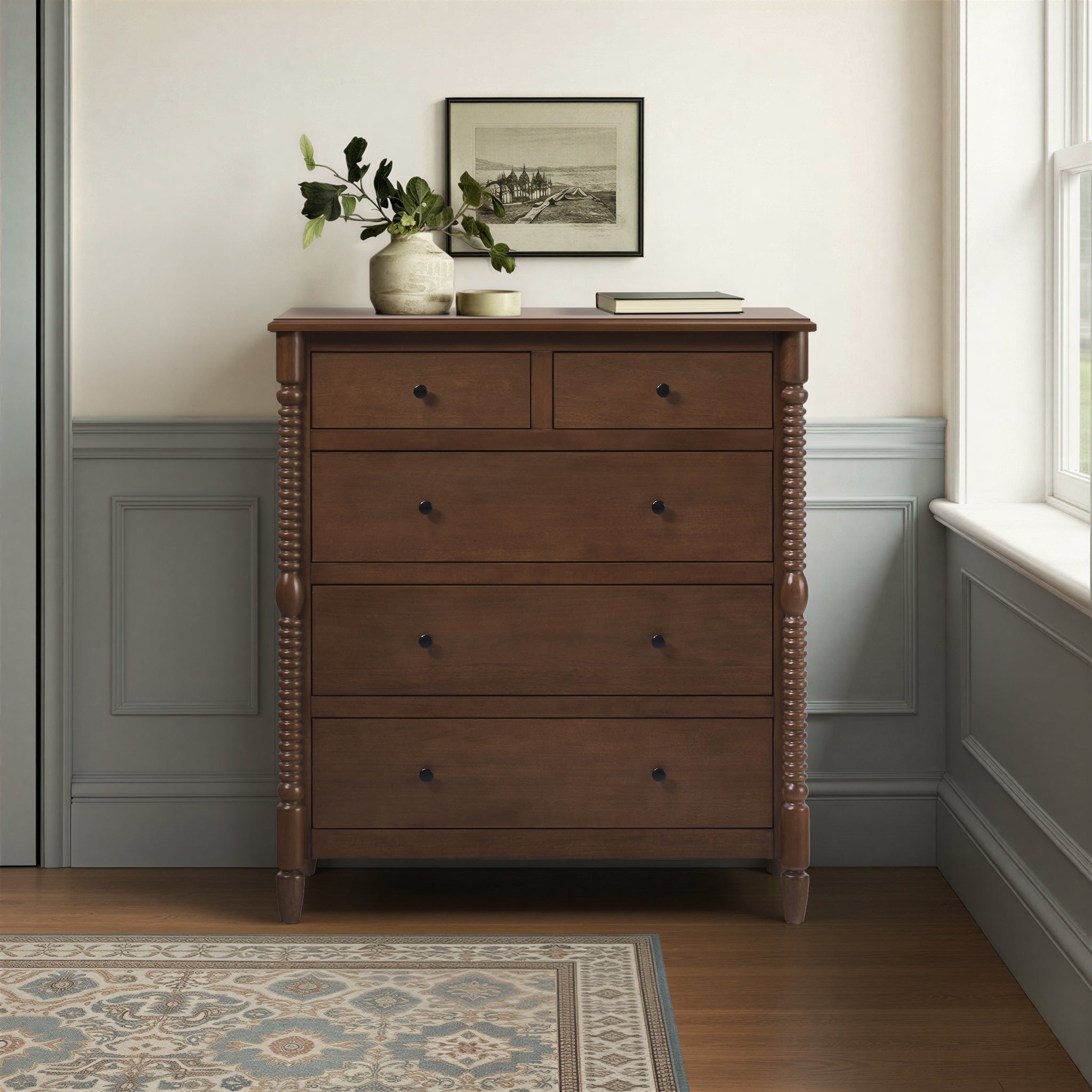 Vivienne 5-Drawer Solid Wood Dresser | Walker Edison