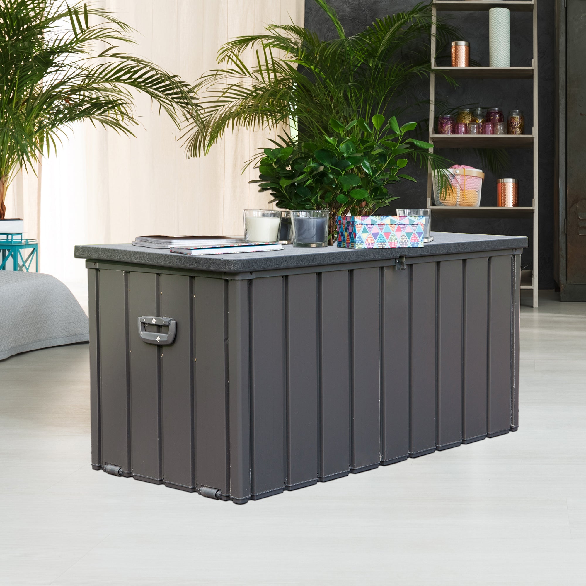 レオ　ダストボックス Walker Edison | Outdoor Waterproof Storage Deck Bin