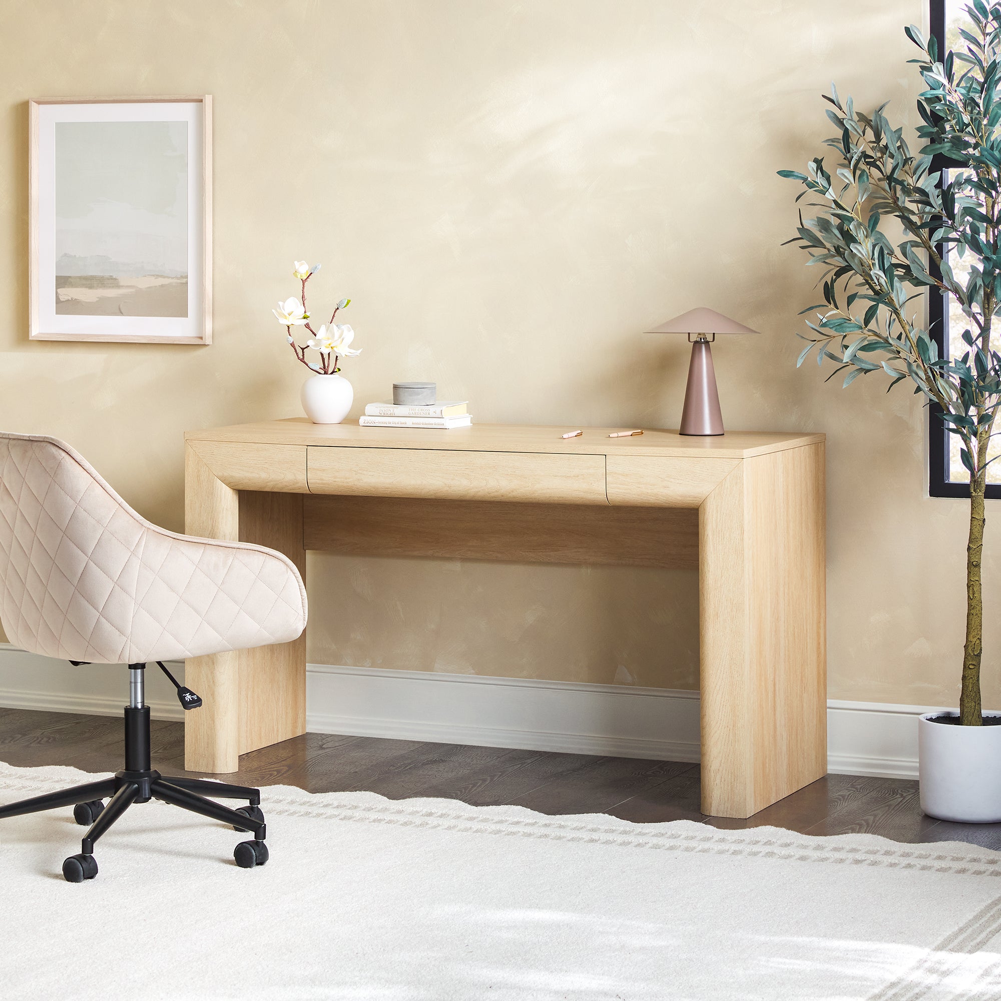 Amira Modern Curve Writing Desk | Walker Edison