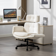 Sherpa Office Chair with Adjustable Arms & Rocking Function