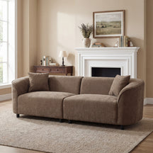 Modern Plush Curved 87' Sofa