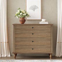 Classic Modern Wide 4-Drawer Chest Dresser