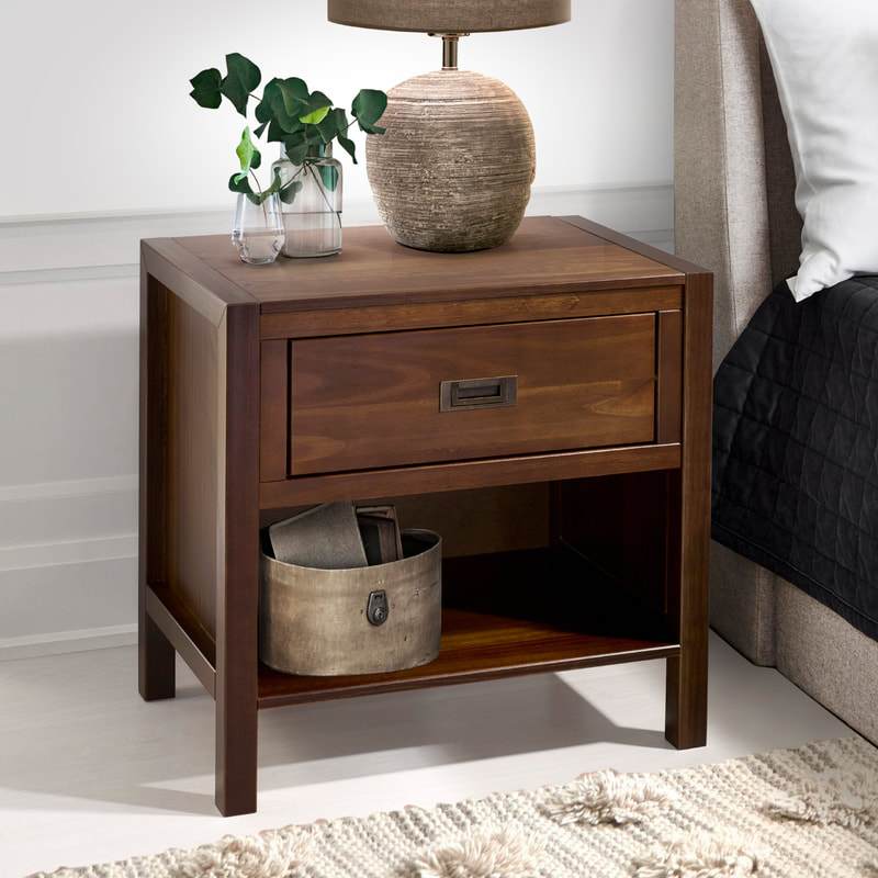 Walker edison walnut deals nightstand