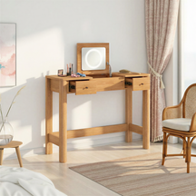 Penelope Modern Wood Makeup Vanity with LED Mirror & Storage