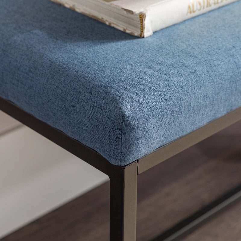 Modern Minimalist Upholstered Fabric Entry Bench Walker Edison 