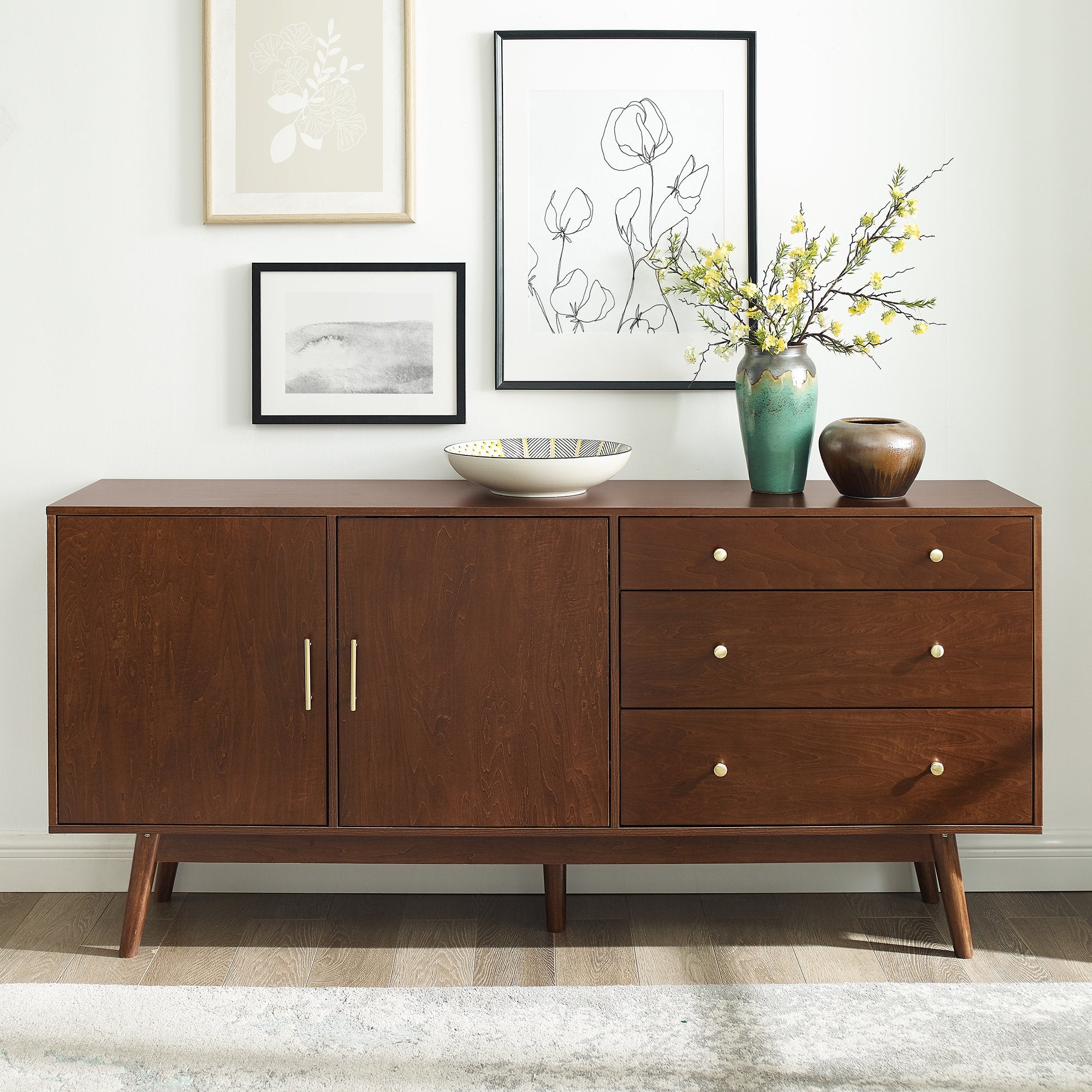 Mid-Century 70" Modern Console Buffet Sideboard – Walker Edison