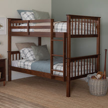 Mission Style Bunk Bed Bedroom Walker Edison Walnut