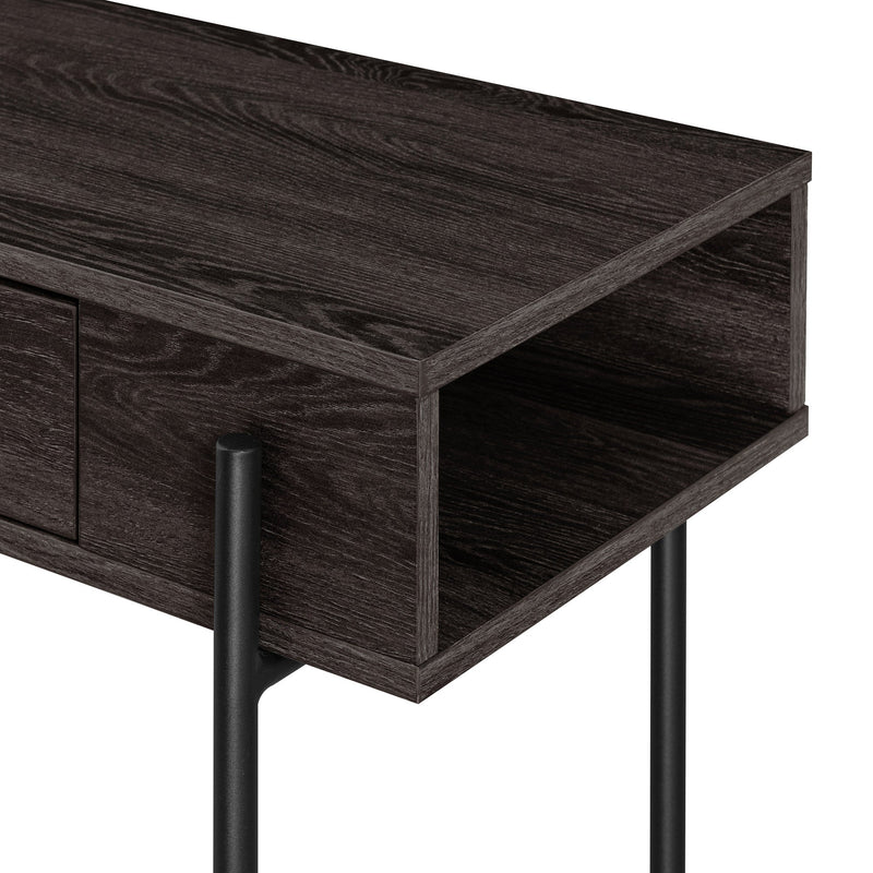 Modern Minimalist Metal and Wood 1-Drawer Entry Table Entry Table Walker Edison 