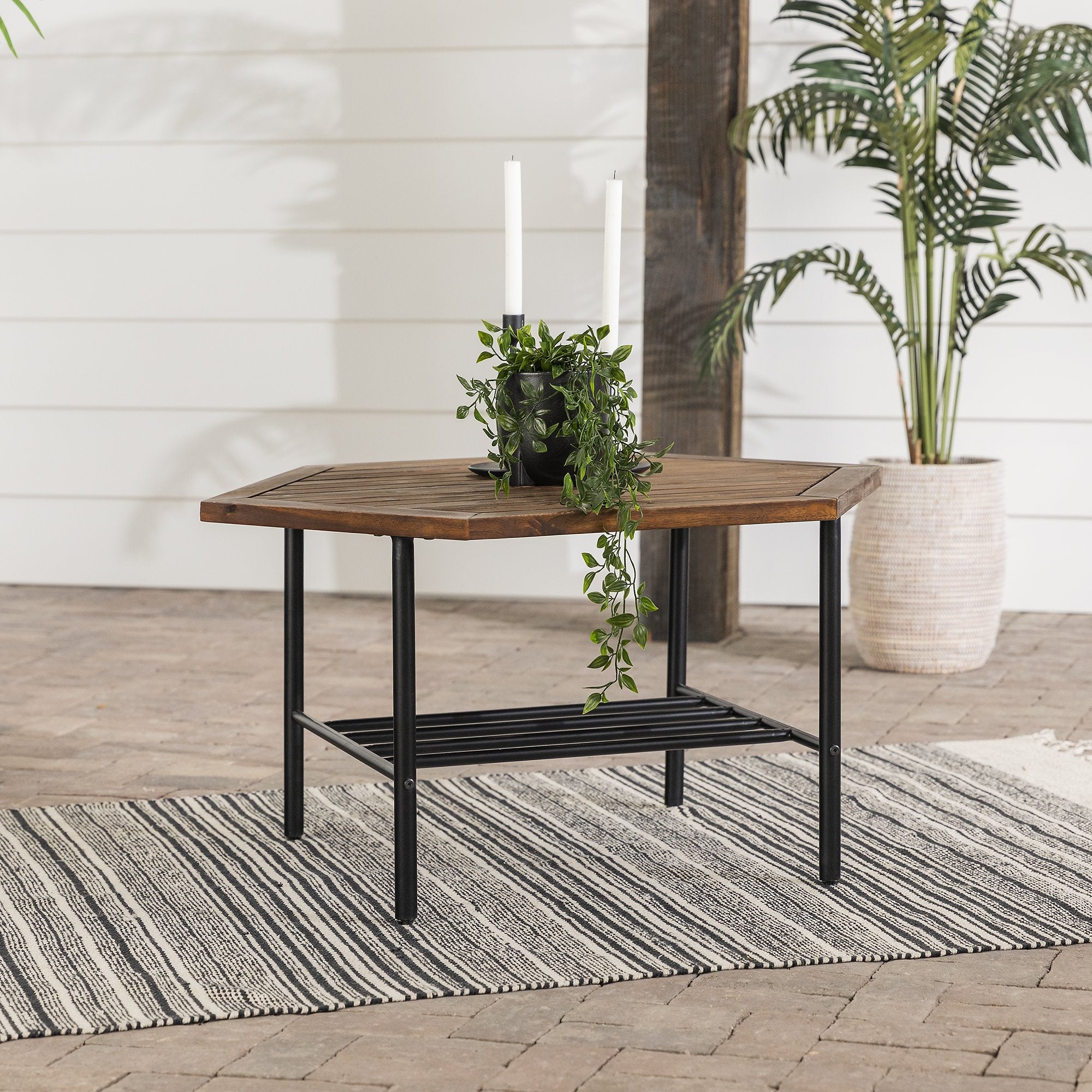 Pearson Modern Outdoor Hexagon Coffee Table – Walker Edison