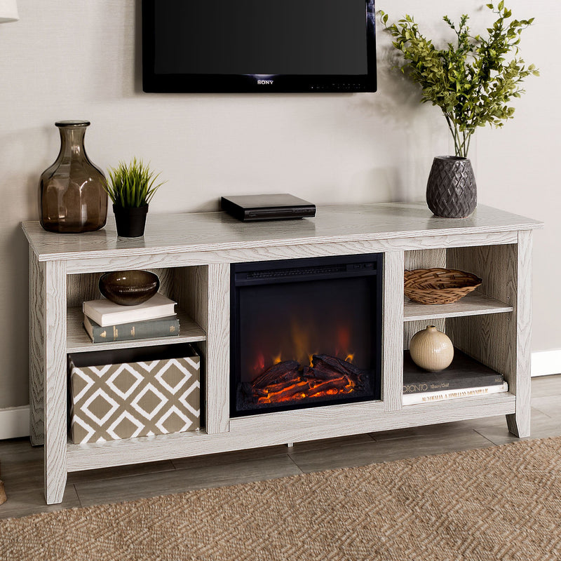 Essential 58" Fireplace TV Console Living Room Walker Edison 