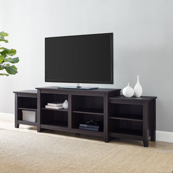 80" Simple Tiered Top TV Stand Living Room Walker Edison 