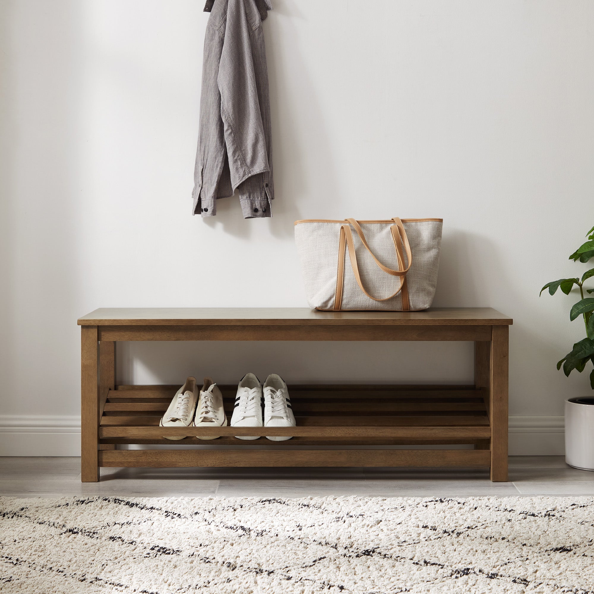 36 Inches Rustic Entryway Bench, Modern Entryway Bench, Bench Storage, Shoe  Organizer, Entryway Bench, Shoe Bench Wood 