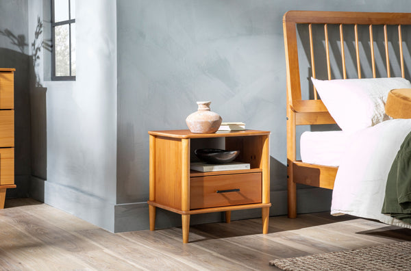 New Funiture Feature: Spindle-Leg Nightstand