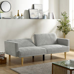 Walker Edison | Velvet Loveseat Futon Sofa Bed Thumbnail