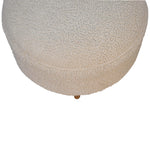 Walker Edison | Cream Boucle Rounded Footstool Thumbnail