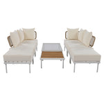 Walker Edison | Outdoor 8-Piece Sectional Sofa Set Thumbnail