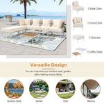 Walker Edison | Outdoor 8-Piece Sectional Sofa Set Thumbnail