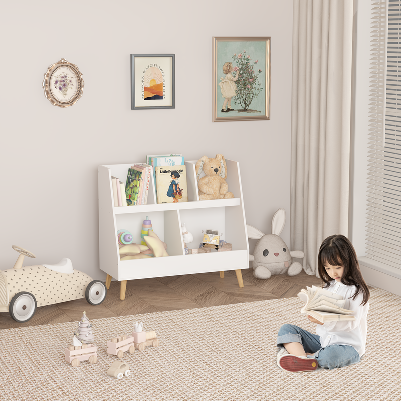 Walker Edison | Kids Bookcase and Toy Organizer