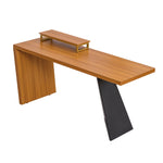 Walker Edison | Modern Wooden 63" Writing Desk with Monitor Stand Thumbnail