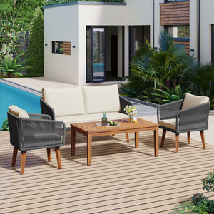 Walker Edison | Rope Patio Furniture Set