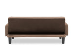 Walker Edison | Convertible 72" Brown Cotton Linen Sofa Bed Thumbnail