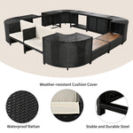 Walker Edison | Outdoor Wicker Spa Surround Frame Thumbnail