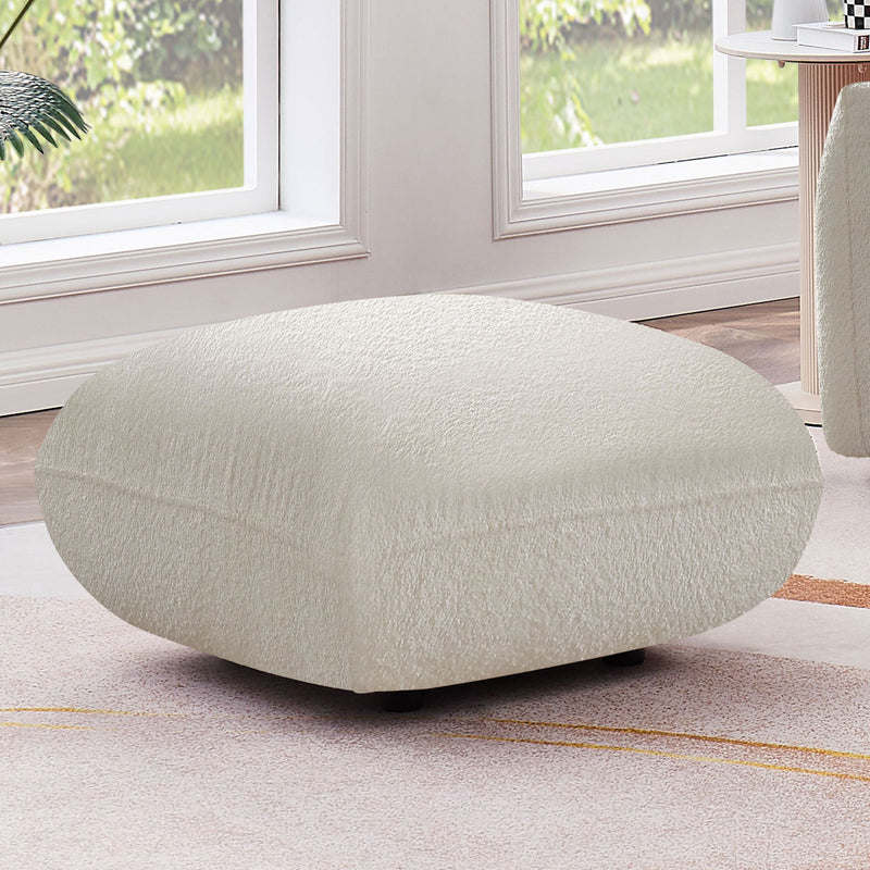 Walker Edison | Minimalist Sherpa 3-Seater Modular Cloud Couch with Ottoman