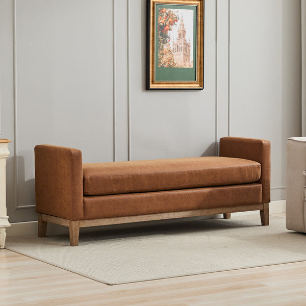 Walker Edison | Elegant Upholstered Bench