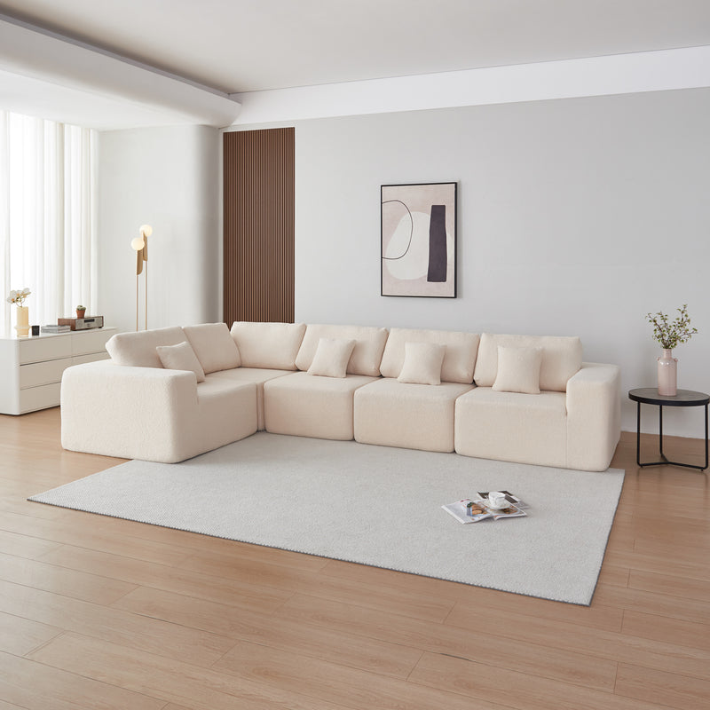 Walker Edison | Minimalist U-Shaped Sectional Modular Couch