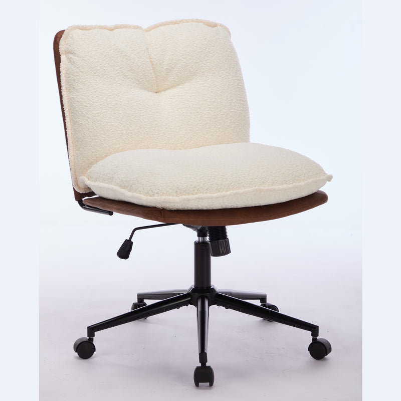 Walker Edison | Oversize Criss-Cross Desk Chair with Wheels