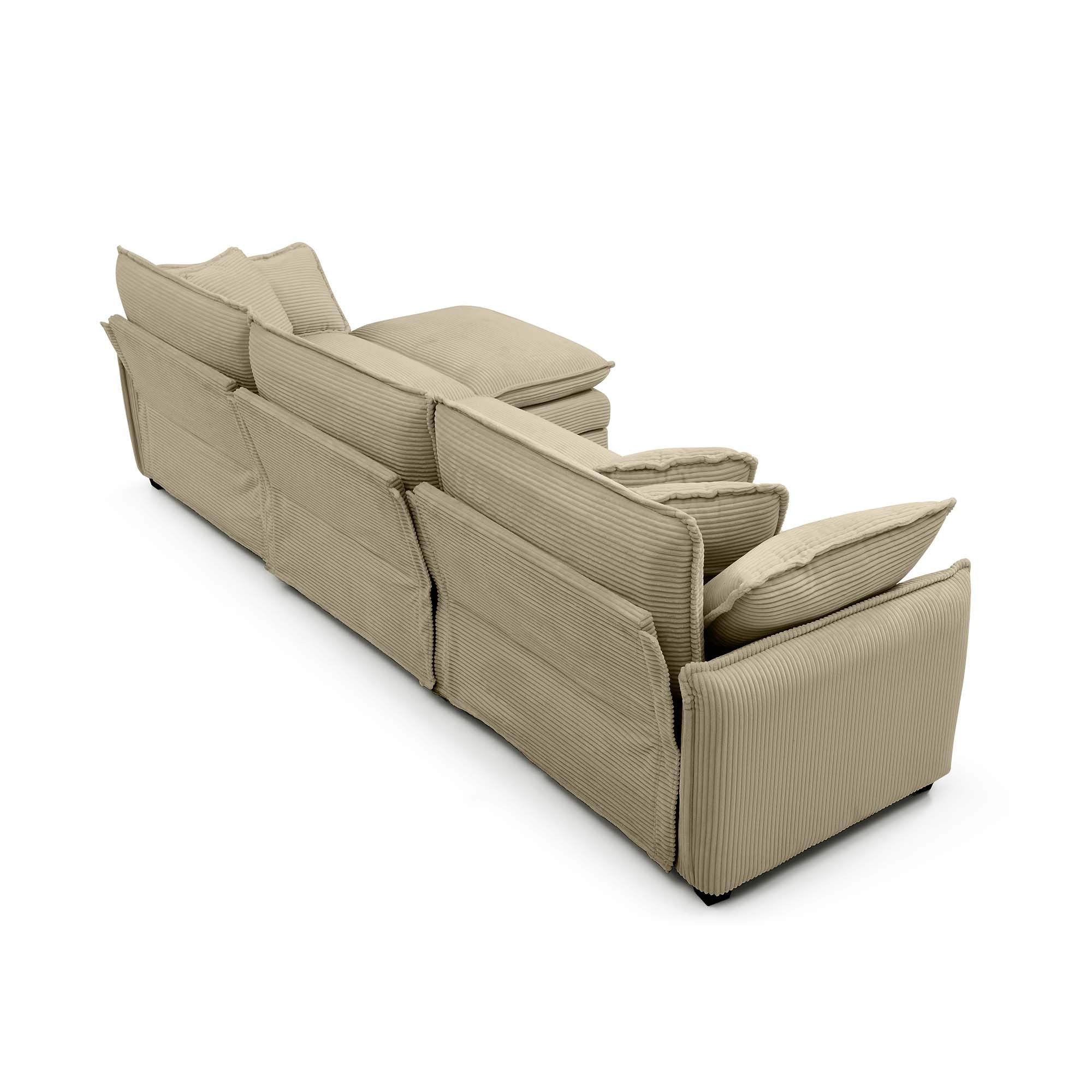 Walker Edison Corduroy Cloud Couch - Thumbnail 3