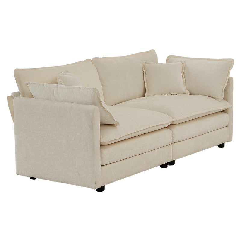 Walker Edison | Chenille Modern Cloud Loveseat Sofa