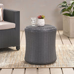 Walker Edison | Outdoor Patio Side Table with Storage Thumbnail