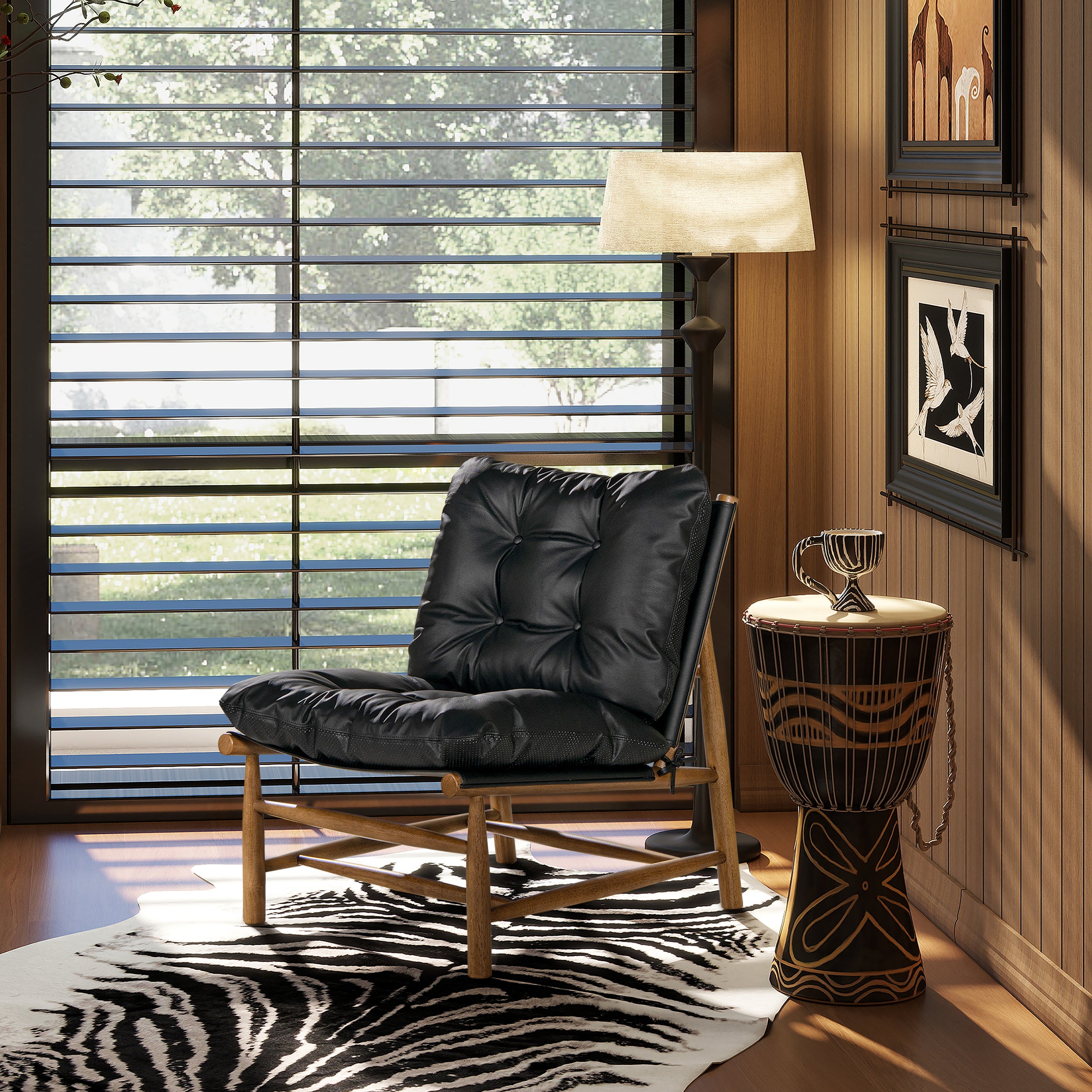 Walker Edison Oxford Accent Chair - Thumbnail 4