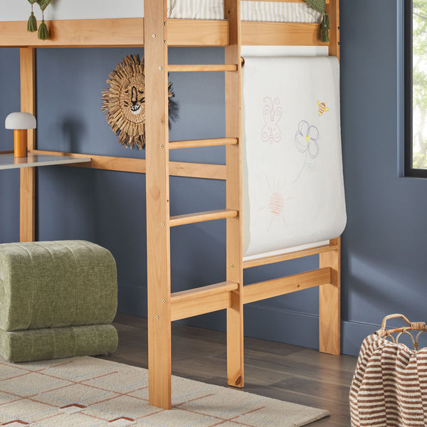 Adyn Contemporary Twin Loft Bunk Bed with Desk