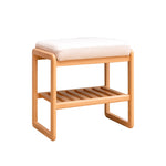 Walker Edison | Natural Solid Wood Entryway Shoe Bench Thumbnail