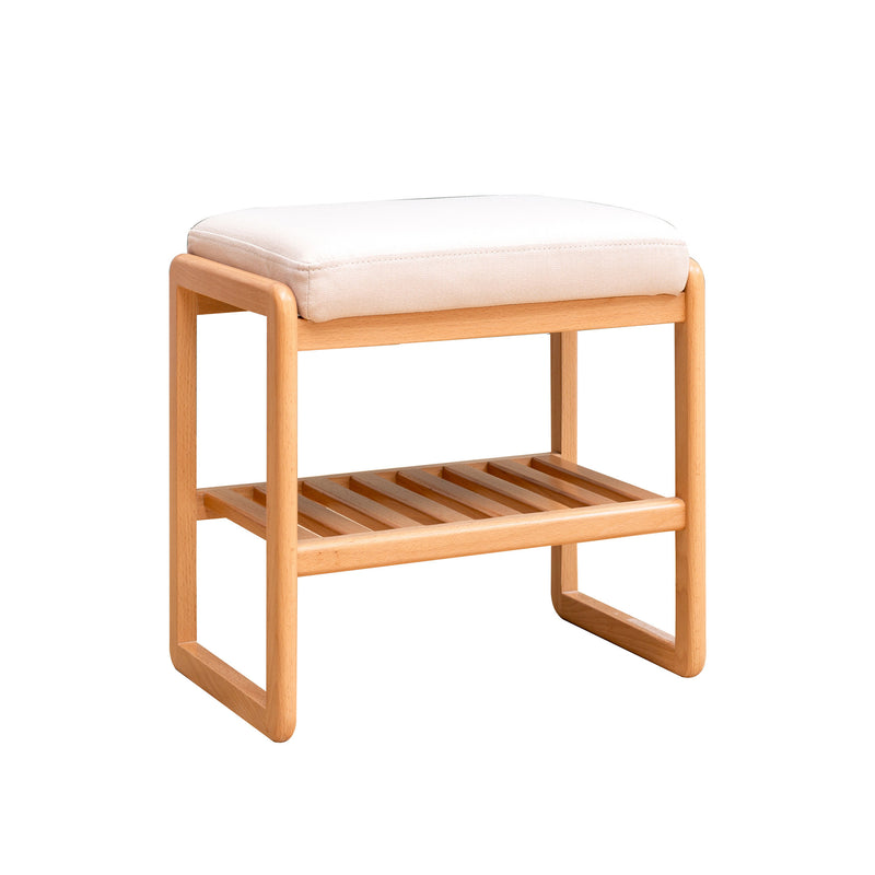 Walker Edison | Natural Solid Wood Entryway Shoe Bench