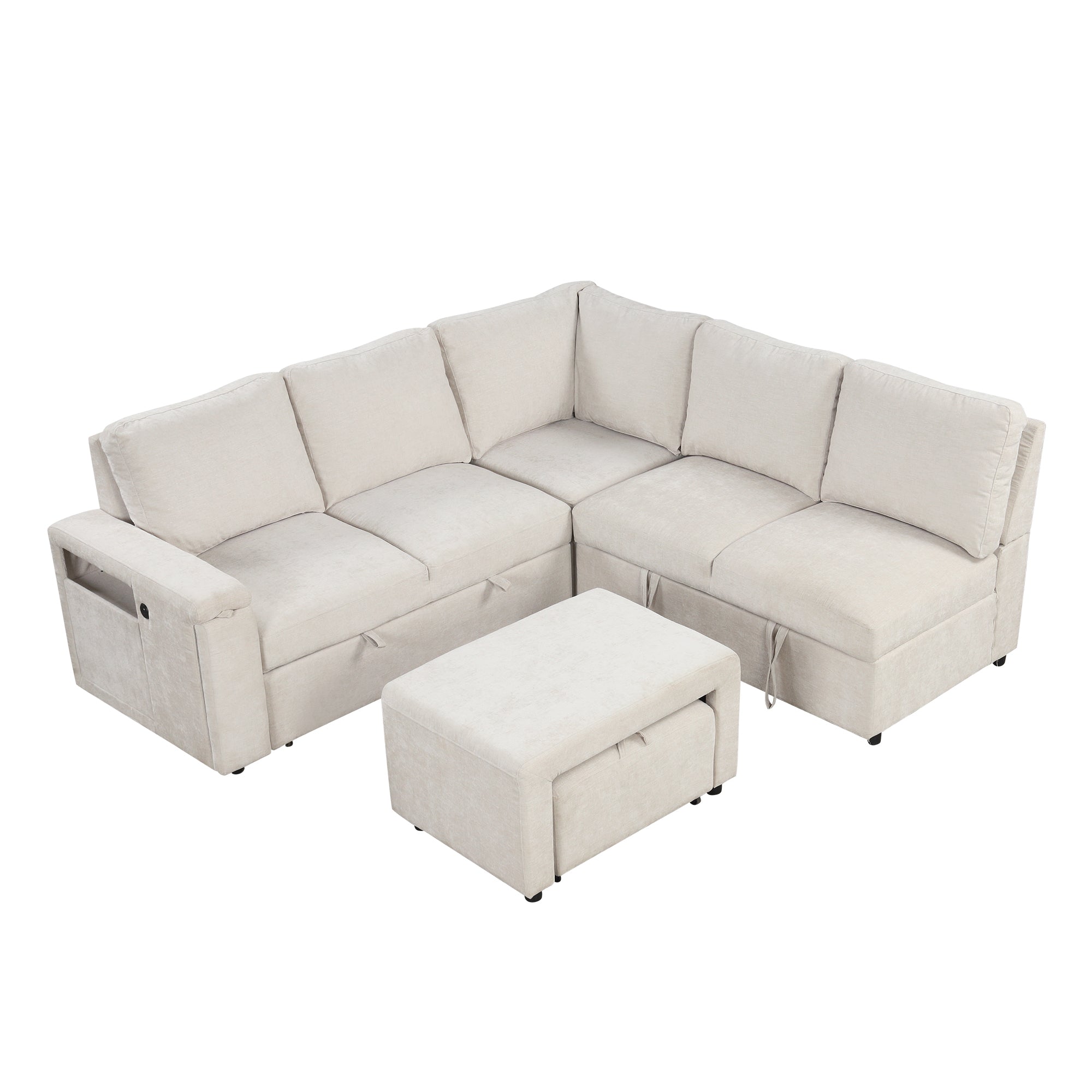 Walker Edison Sectional Sofa - Thumbnail 4