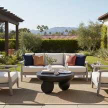 Modern Indoor Outdoor 27.5" Round Coffee Table